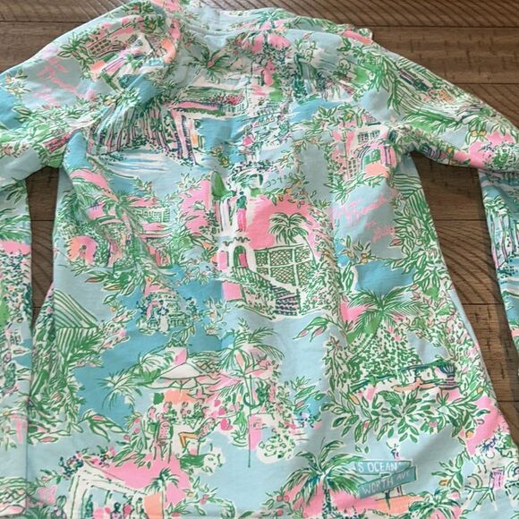 Lilly Pulitzer 🌴 🌸Palm Beach 🌺🏖️ Skipper Hoodie Kangaroo 🦘Pockets 1/2 Zip🆙 - Picture 15 of 17